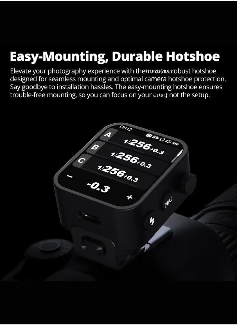 Godox X3N Wireless Trigger Transmitter, 2.4G TTL Flash Trigger With Built In Lithium Battery, Portable Touch Screen Flasher Trigger With TCM Conversion, (X3N With Tempered Film, For Nikon Camera)  - Image 4