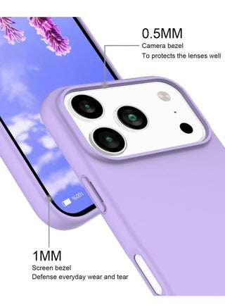 جراب iPhone 17 Pro Max مصنوع من السيليكون الناعم وغطاء حماية رفيع للهاتف مع بطانة داخلية من الألياف الدقيقة لهاتف iPhone 17 Pro Max مقاس 6.9 بوصة - view 3