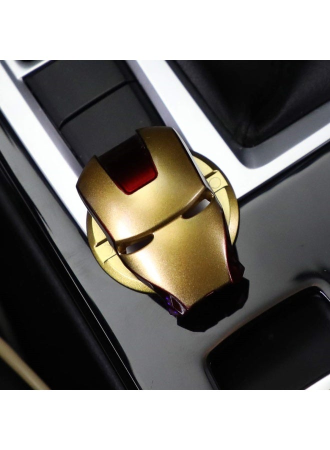 2 PCS Car Engine Start Button Cover ABS Car Ignition Switch Decorative Cover, auto Interior Ignition Accessories Iron Man Mark car Two-Color Start Ring, - Image 4