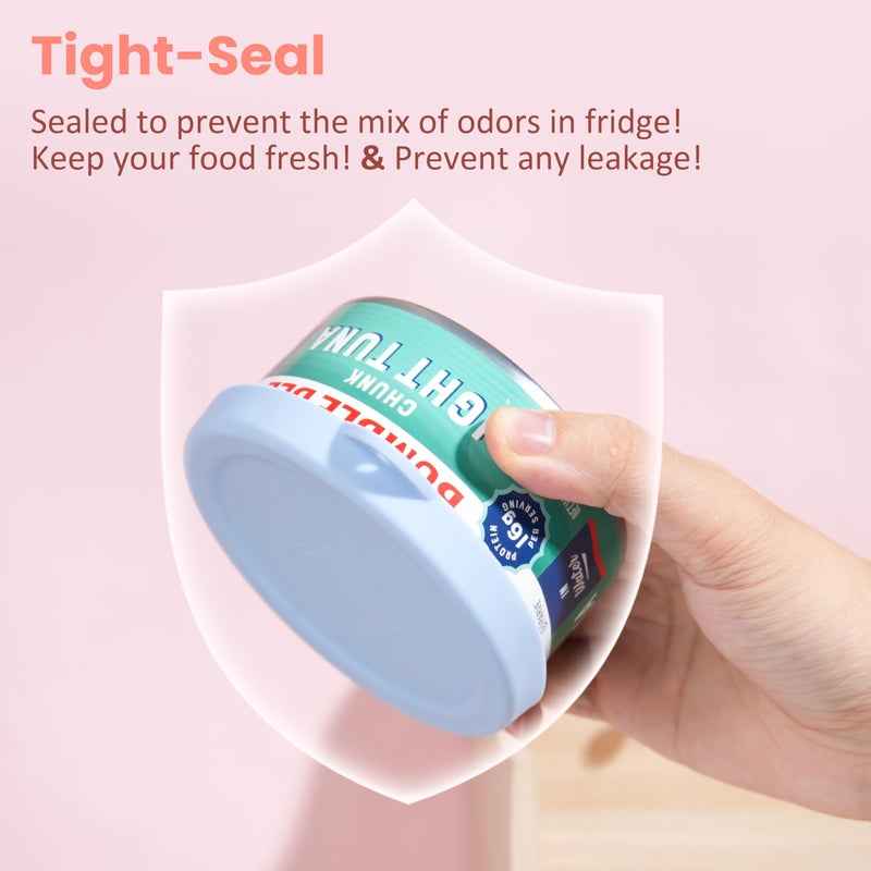 Purekra 4 Packs Silicone Can Lids for Canned Goods, 3.0''|3.2''|3.5''|4.0-inches Fit for 5oz, 5.5oz, 12oz, 12.5oz, 15.6oz 16oz etc. | Food Sealing Lids | Can Covers Toppers | Different Sizes - Image 4