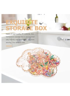 Y&D Snack Serving Tray, 11.8" Appetizer Tray with Lid, 6 Compartments Round Plastic Food Storage Organizer, Plates Dishes, for Dried Fruits, Nuts, Candies, Sweet Cookies, and Fruits  - Image 5