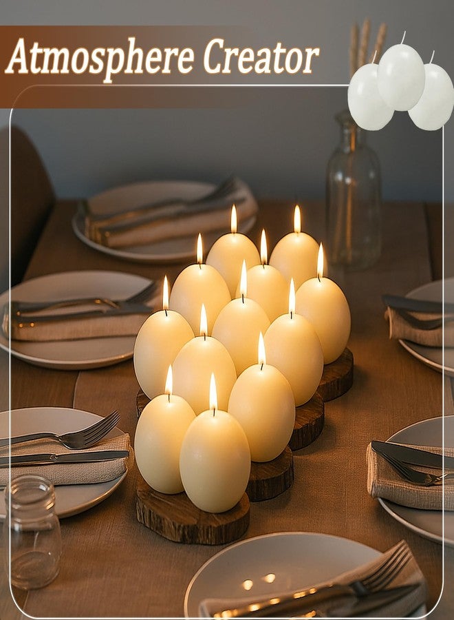 Trxvxo 18 PCS White Round Candles,3 in Ball Candles Bulk Set,Dripless Unscented Smokeless，Whether You're Hosting a Wedding or Other Party, or Decorating Your Home,It's a Great Choice. - Image 3