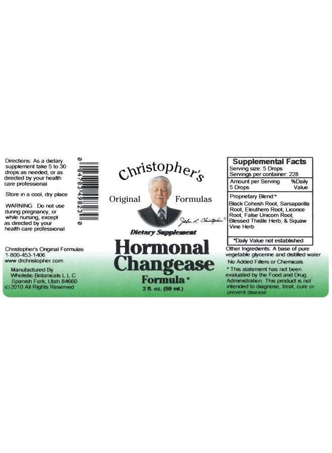 Christopher's Original Formulas Dr. Christopher's Hormonal Changease Dr. Christopher 2 Oz Liquid - Image 4