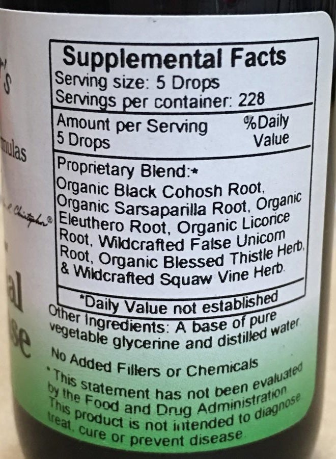 Christopher's Original Formulas Dr. Christopher's Hormonal Changease Dr. Christopher 2 Oz Liquid - Image 3