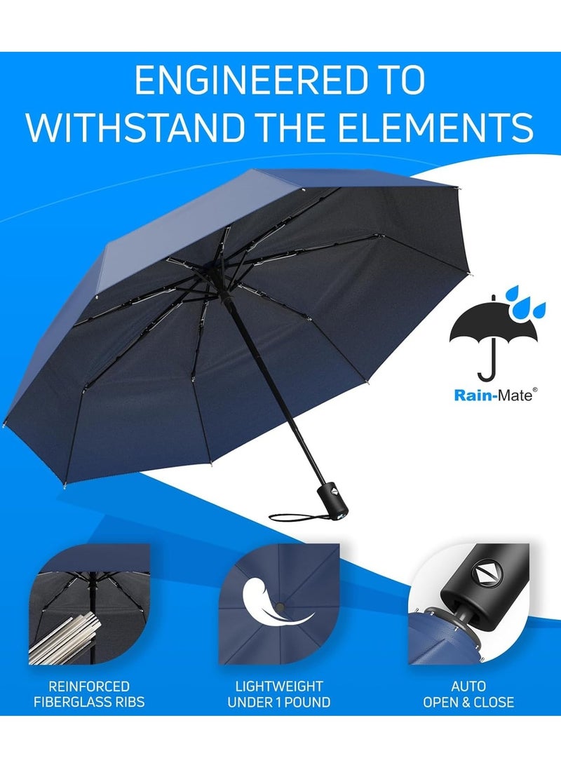 LIMOS UV Travel Umbrella for Sun Protection – Compact Windproof Folding Umbrella with Auto Open/Close, Sun & Rain Protection, 9-Rib Reinforced Canopy, Portable for Adults & Kids - Image 2