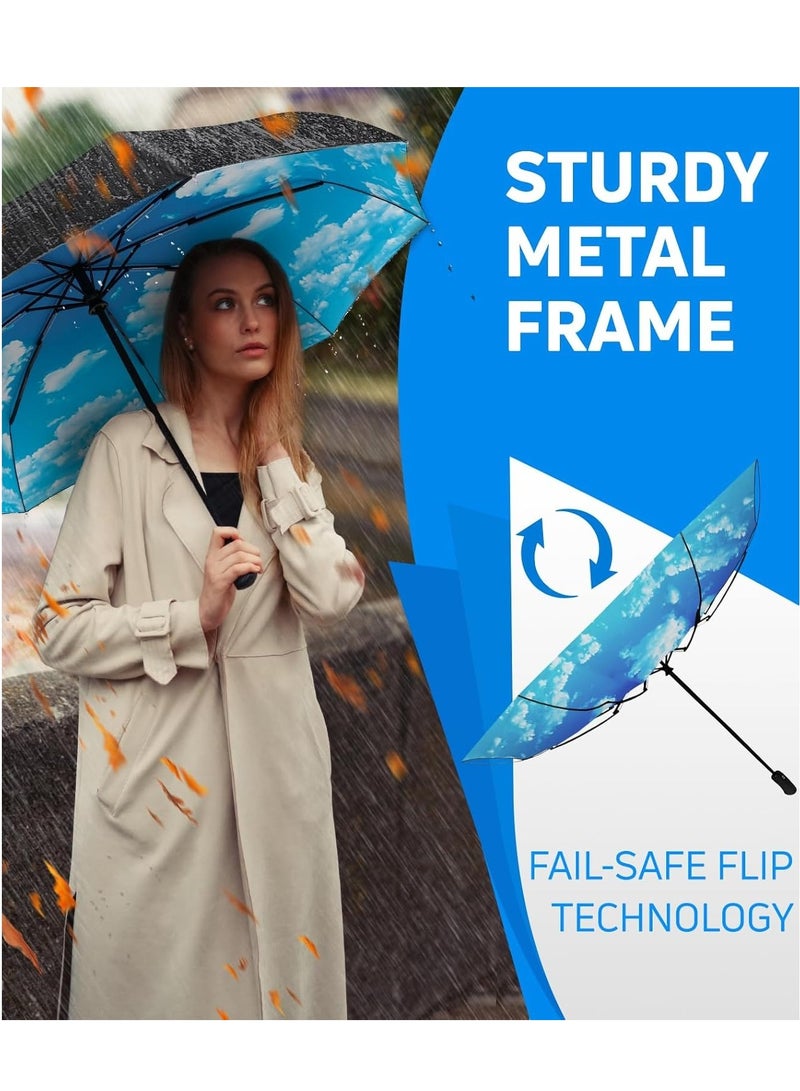 LIMOS UV Travel Umbrella for Sun Protection – Compact Windproof Folding Umbrella with Auto Open/Close, Sun & Rain Protection, 9-Rib Reinforced Canopy, Portable for Adults & Kids - Image 5