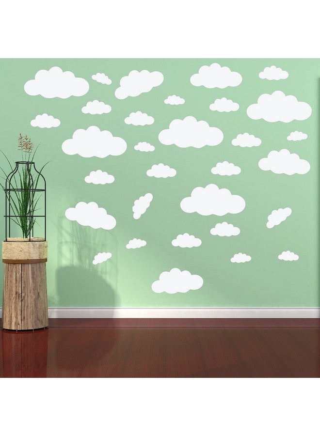 thovorrnl Big Clouds Wall Decals Removable DIY Large Vinyl Sticker Self Adhesive Wallpaper for Living Room Nursery Children Baby Kids Boys Girls Bedroom Decor Home Art Mural Dec - Image 5