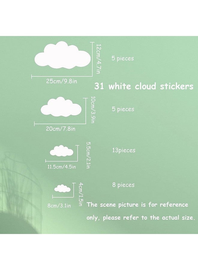 thovorrnl Big Clouds Wall Decals Removable DIY Large Vinyl Sticker Self Adhesive Wallpaper for Living Room Nursery Children Baby Kids Boys Girls Bedroom Decor Home Art Mural Dec - Image 3