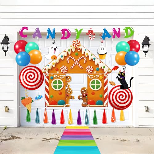 80UncleKimby Trunk or Treat Car Decorations Kit - Halloween Candy Land Theme Decor with Backdrop Banner Balloons Hanging Swirls for SUV Garage Truck Outdoor - Style 2 - Image 4