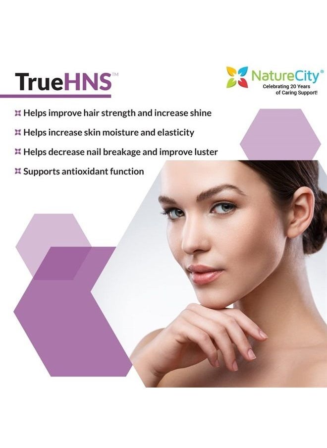 NatureCity True-HNS Hair Skin Nail Cynatine Keratin Supplement - Hair Skin & Nails Support 60 Veggie Capsules (2 Pack)  - Image 5