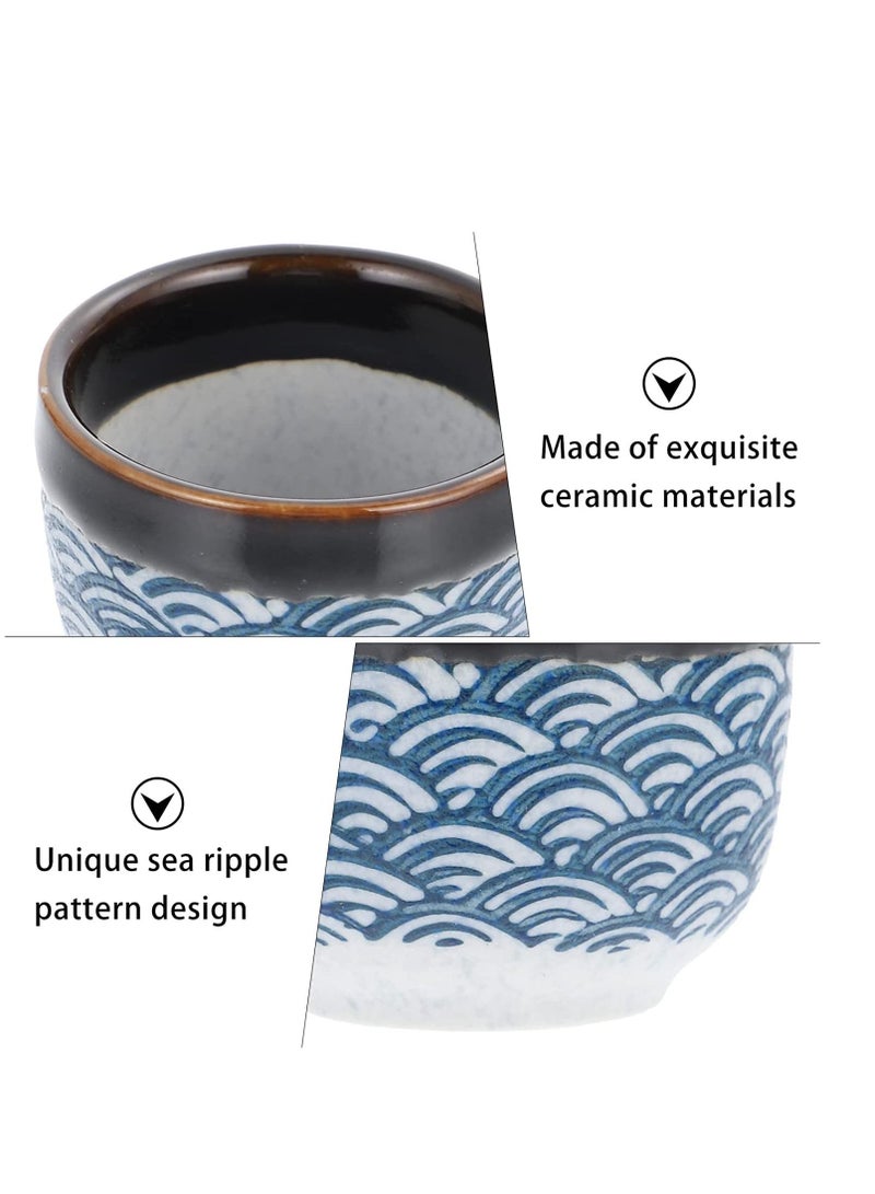 Y&D Porcelain Bottle Set, Japanese Pottery Cups Crafts, Hand Painted Design Sushi Restaurant Style, Traditional Ceramic Tea for Home Party Gadgets 1 Drink Pot and 4  - Image 4