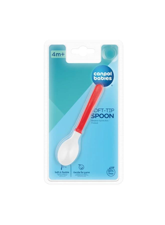 Conpol Babies Spoon with Rubber Tip – Red