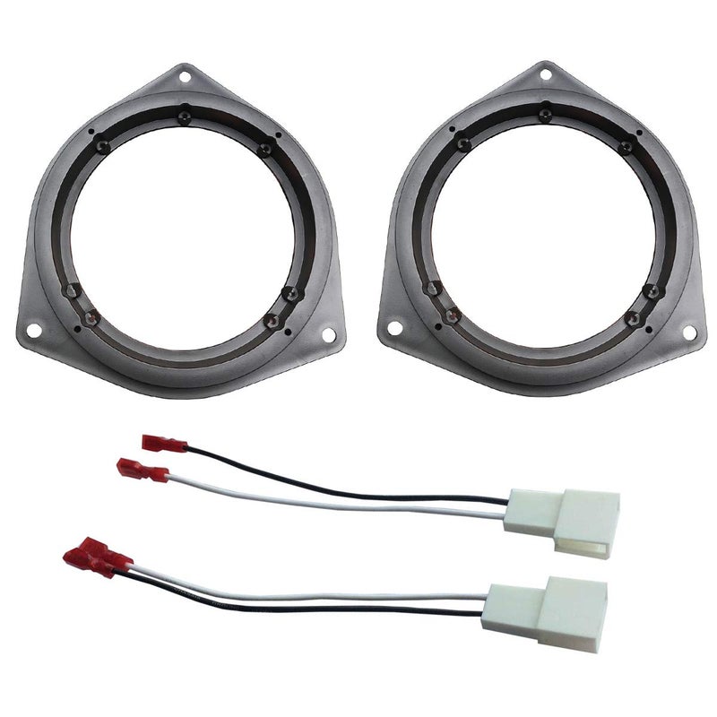 DKMUS 6.5" Car Door Speaker Mount Adapter Plates for Toyota Venza Solara RAV4 Camry Celica Echo Corolla Highlander 4 Runner Tundra Sequoia Yaris Prius Avalon Stand Ring Kit 1 Pair + Wiring Harness - Image 4