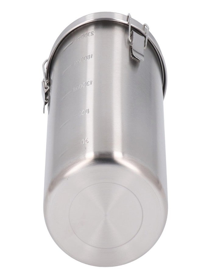 Focket Pet Food Storage Container, Stainless Steel Cat Dog Food Container Canister Leakage Proof for Home Kitchen (2500ML) - Image 5