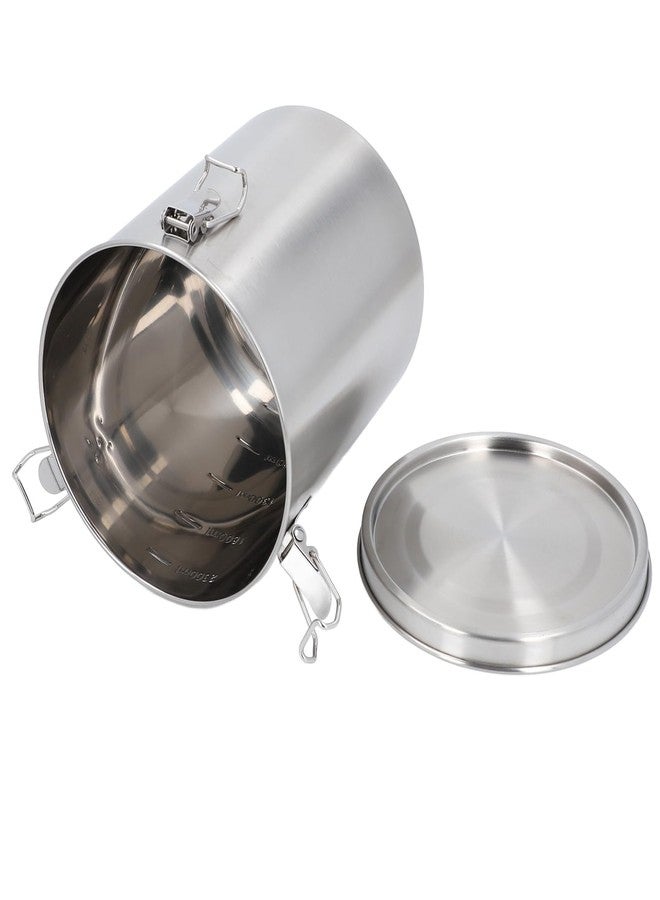 Focket Pet Food Storage Container, Stainless Steel Cat Dog Food Container Canister Leakage Proof for Home Kitchen (2500ML) - Image 4