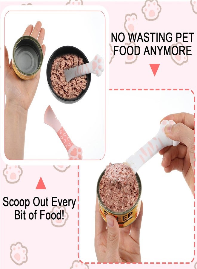 oruola ملاعق طعام القطط من أورولا، قطعتان، ملاعق للقطط للطعام الرطب، فتاحة علب سيليكون لطيفة للحيوانات الأليفة بمقبض على شكل مخلب قطة، ملعقة تقليب طعام الحيوانات الأليفة 5.1 × 1.57 بوصة، ملاعق خلط للقطط والكلاب، مستلزمات الحيوانات الأليفة - Image 5