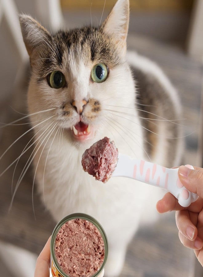 oruola ملاعق طعام القطط من أورولا، قطعتان، ملاعق للقطط للطعام الرطب، فتاحة علب سيليكون لطيفة للحيوانات الأليفة بمقبض على شكل مخلب قطة، ملعقة تقليب طعام الحيوانات الأليفة 5.1 × 1.57 بوصة، ملاعق خلط للقطط والكلاب، مستلزمات الحيوانات الأليفة - Image 4