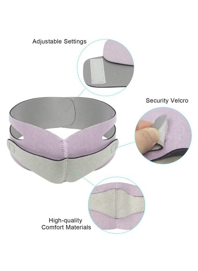 إسكدنيا حزام تنحيف الوجه القابل لإعادة الاستخدام، حزام رفع الذقن والخد على شكل حرف V بدون ألم، حزام تشكيل الوجه، لمكافحة التجاعيد ومكافحة الشيخوخة وتقليل الذقن المزدوجة ومكافحة الشخير - Image 5