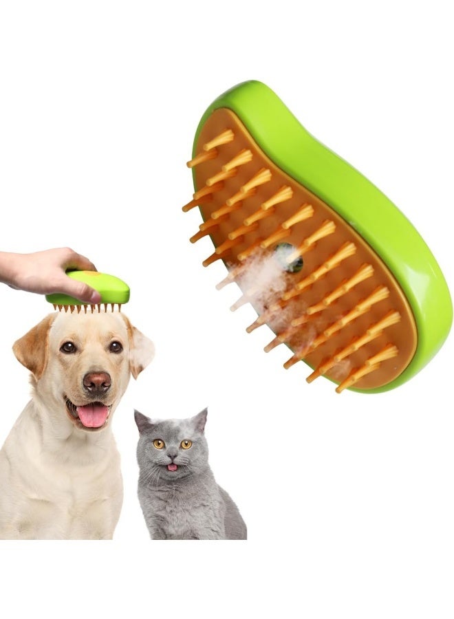 GRUCIY Steamy Cat Brush, 3 in 1 Cat Steamy Brush, Self Cleaning Steam Cat Brush, Cat Grooming Brush Pet Hair Brush for Removing Tangled and Loosse Hair - Image 1