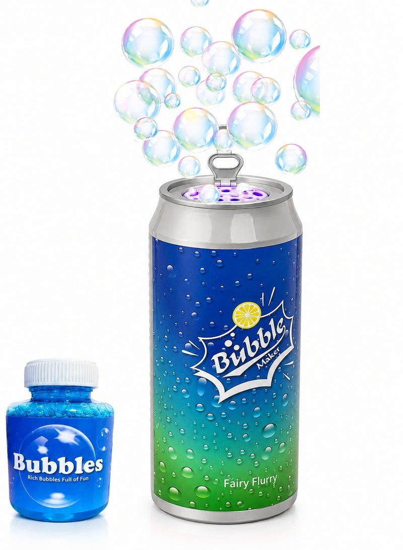 Automatic Cola Can Bubble Machine for Kids – 3.7V Bubble Maker with 12 Bubble Outlets, One-Click Operation, 360° Leak-Proof Design, Purple LED Light, Outdoor Party & Garden Bubble Toy with Bubble Solution and Rechargeable Battery for Kids Ages 3+ - Image 1