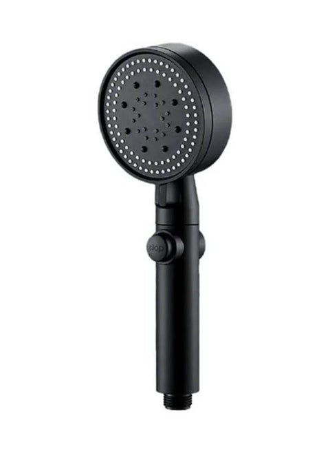 High Pressure Water Saving Adjustable Shower Head (Black)