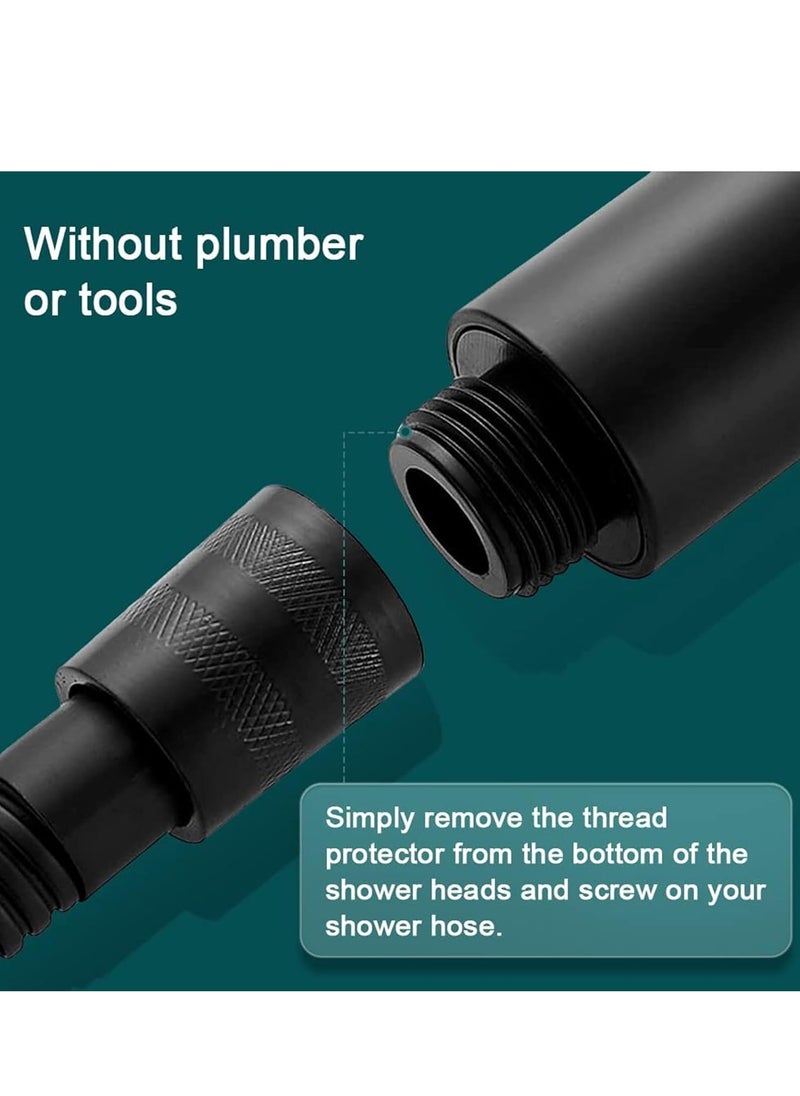 Generic - High Pressure Water Saving Adjustable Shower Head (Black) - Image 1