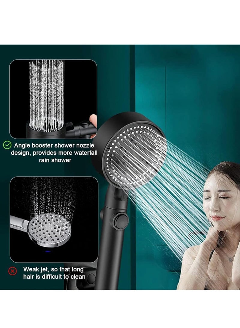 Generic - High Pressure Water Saving Adjustable Shower Head (Black) - Image 1