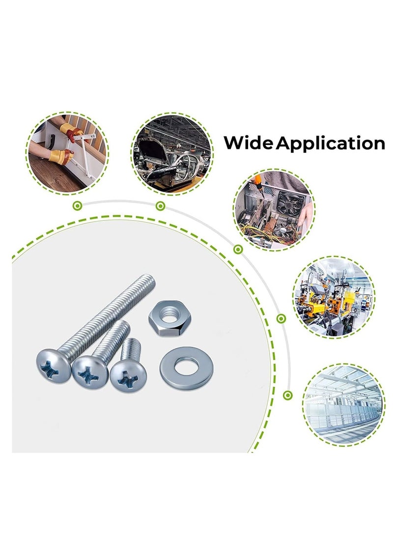 راكو براغي آلة RACO / براغي من الفولاذ المقاوم للصدأ برأس مستدير فيليبس متعددة الأغراض (100 ، 3.5 × 40 مم) - Image 3