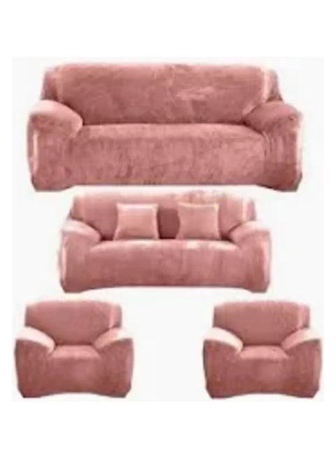 طقم كفر انتريه قطيفه ليكرا - مقاس جامبو - 4قطع-كشمير