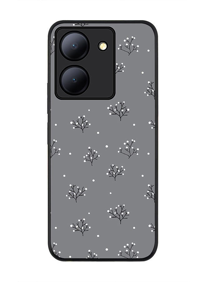 Stylizedd Rugged Black Edge case for Vivo Y27s/ Vivo Y27 5G, Slim fit Soft Case Flexible Rubber Edges Anti Drop TPU Gel Thin Cover - Winter Splinter - Image 1