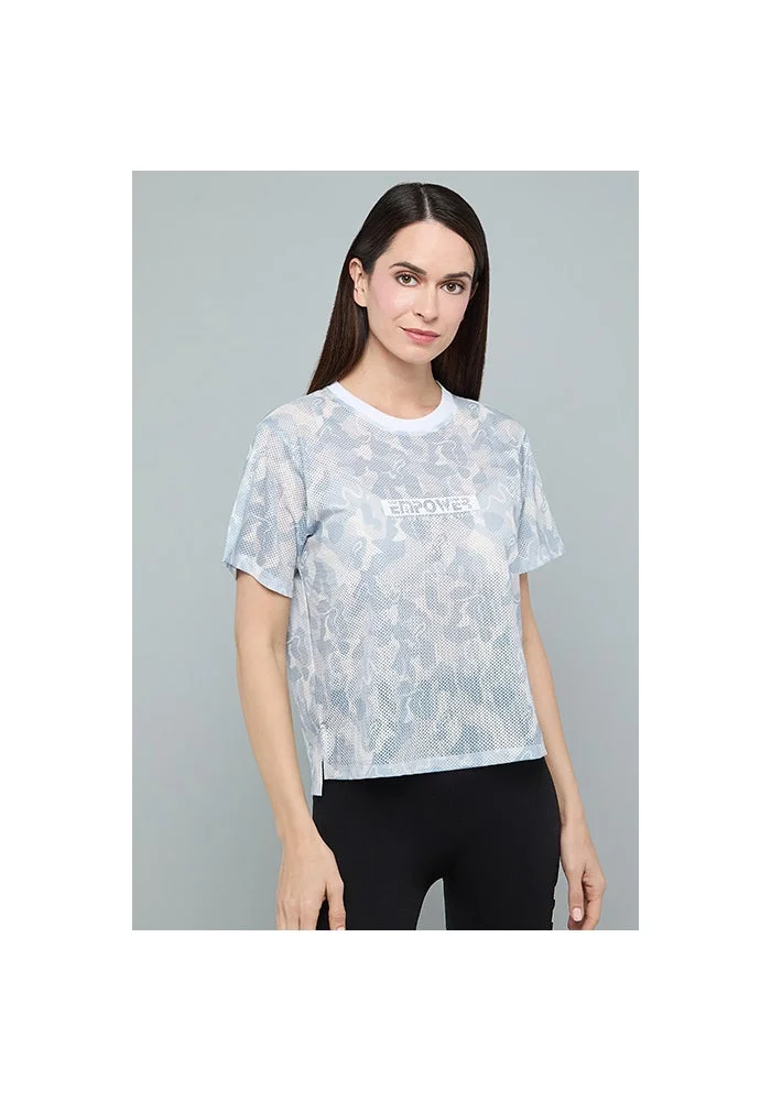 أر أند بي Patterned T-Shirt with Crew Neck and Short Sleeves