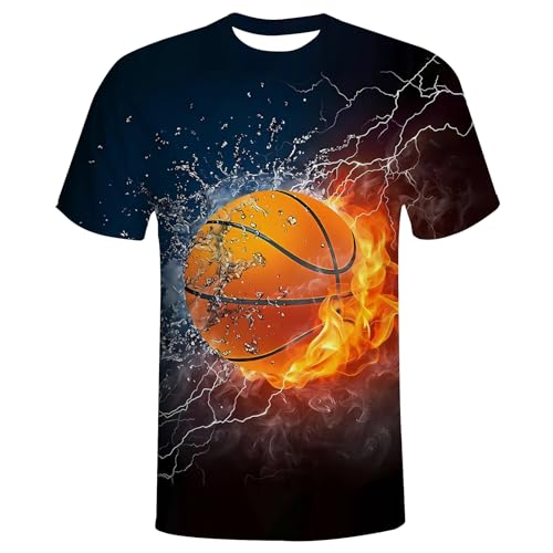QiErDesign Basketball TShirts for Men Women Boys 3D Printed TShirts Short Sleeve Graphic Tees Shirt L - Image 1