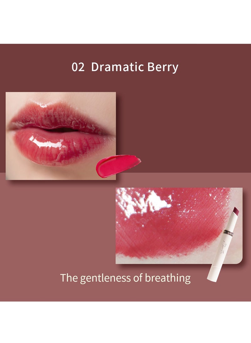 MilleFee MilleFée Glow Lips Luster Lipstick for Anti-Falling & Highly Moisturizing Sparkling Finish-02 Dramatic Berry - Image 2