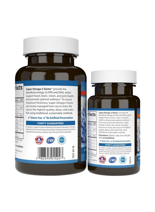 Carlson Super Omega3 Gems 1200 Mg Omega3 Fatty Acids With Epa And Dha Wildcaught Norwegian Fish Oil Omega 3 Supplement Sustainably Sourced Omega 3 Fish Oil 100+30 Softgels - Image 3
