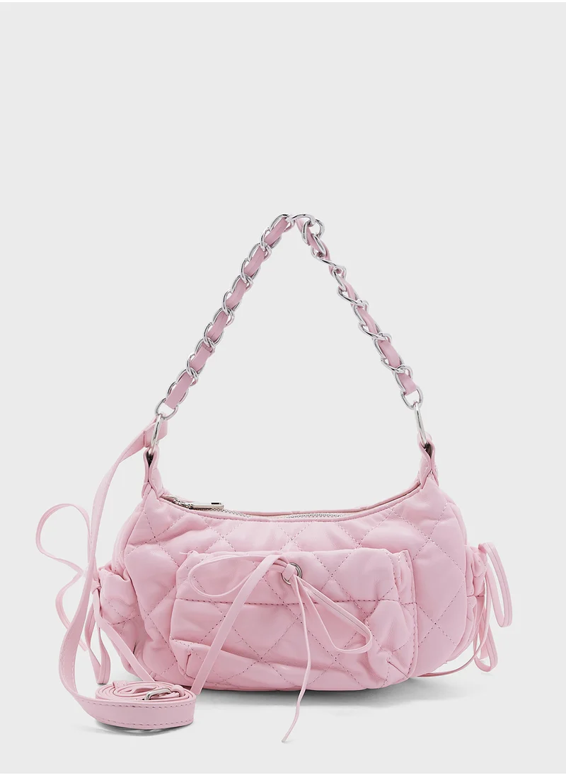 ELLA Quilted Bow Shoulder Bag