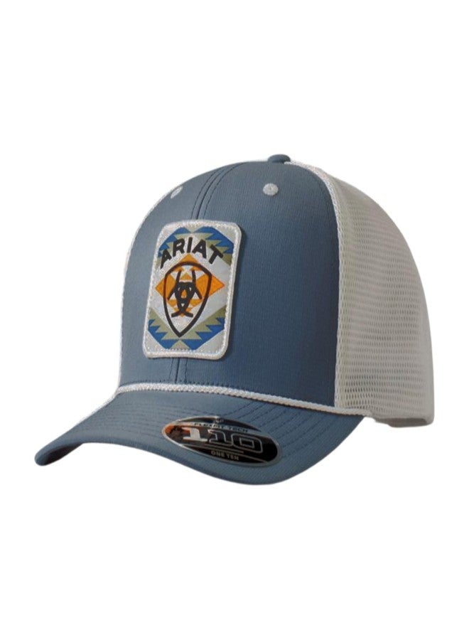 Ariat Flexfit 110 Mens Cap, Southwest Patch Blue
