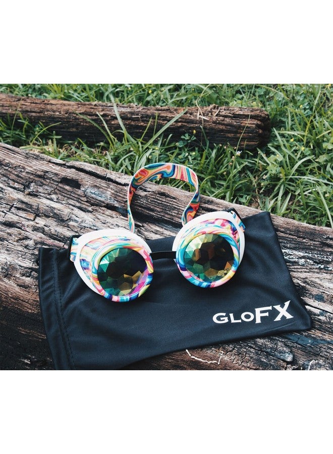 جلو اف اكس نظارات GloFX Kandi Swirl المبطنة من نوع Kaleidoscope، إصدار محدود من Diffraction Rave Edm، قوس قزح - Image 5