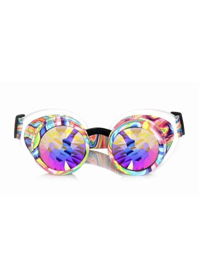 جلو اف اكس نظارات GloFX Kandi Swirl المبطنة من نوع Kaleidoscope، إصدار محدود من Diffraction Rave Edm، قوس قزح - Image 1