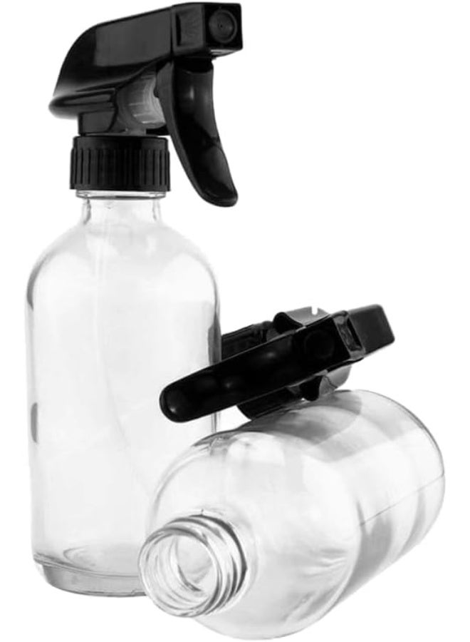 Clear Glass Spray Bottle With Plastic Diffuser 500Ml 7.5X7.5X 17 Cm Set Of 4  Pieces - Image 2