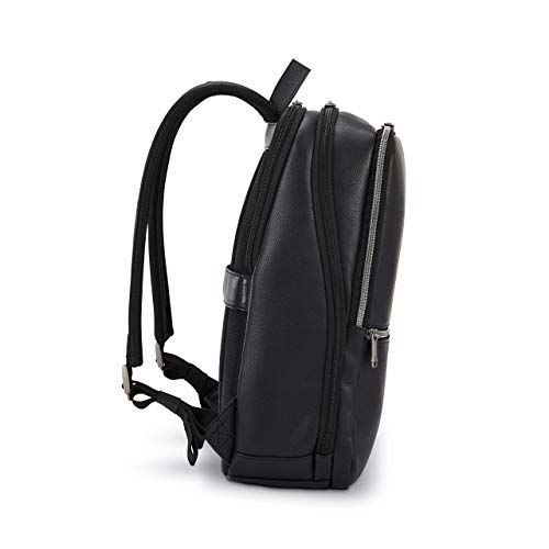 Samsonite Classic Leather Slim Backpack, Black, One Size - Image 3