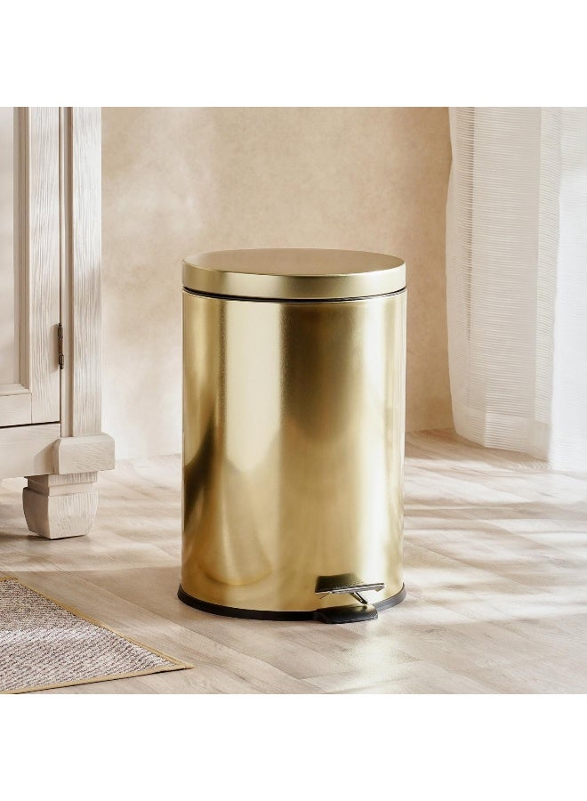 Pan Home سلة مهملات معدنية ذهبية للمنزل - Image 1