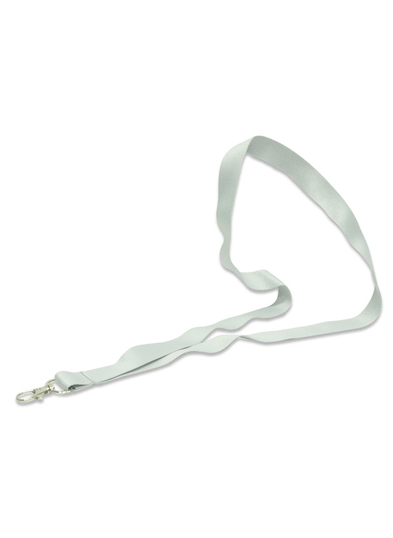 FIS Pack of 50 Pieces Flat Lanyard Badge Holder With Hook Grey  - Image 1