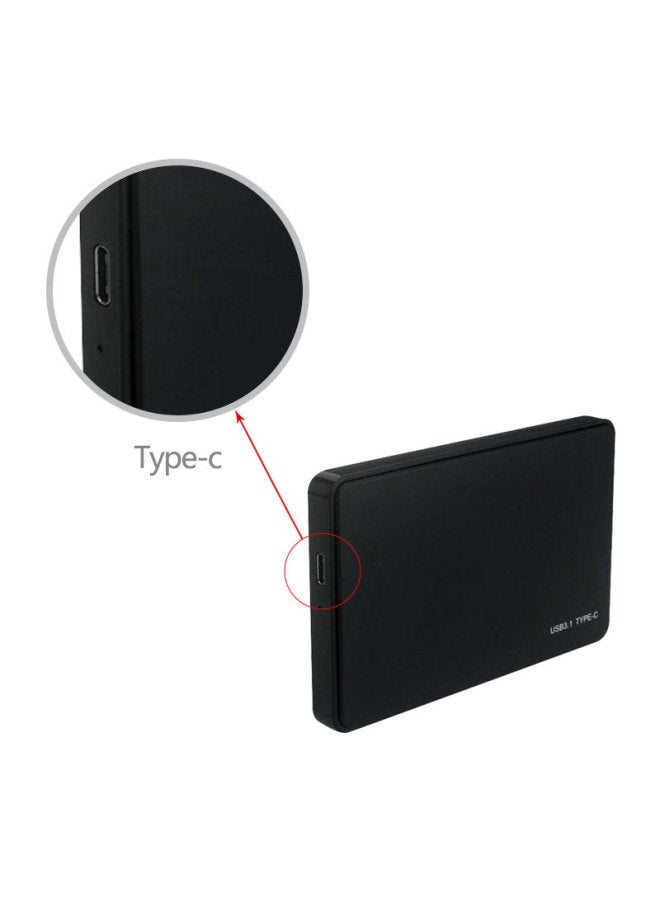 Type-c Mobile Hard Disk Box 2.5 Inch Ssd Solid State Drive Shell Sata Serial Notebook External Box-Color:U25Q73.1 A- C Black - Image 4