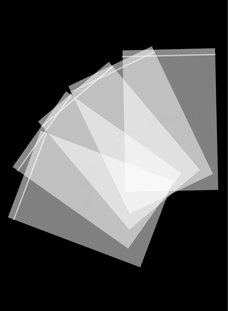 أفاكرافت أكياس بلاستيكية 100 قطعة، أكياس مجوهرات 120 ميكرومتر، حقيبة سحاب صغيرة واضحة، حقيبة بريدية قابلة للإغلاق للأعمال التجارية الصغيرة، التخزين، أكياس الحلوى، 5 × 7 بوصة / 13 × 17.8 + 1.3 سم - Image 1