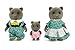 OLEOCA Family Gray Cat Figures Set of 3 Collectible Flocked Mini Dolls with Removable Clothes Miniature Dollhouse Pretend Play Figures for Kids Ages 3 - Image 2