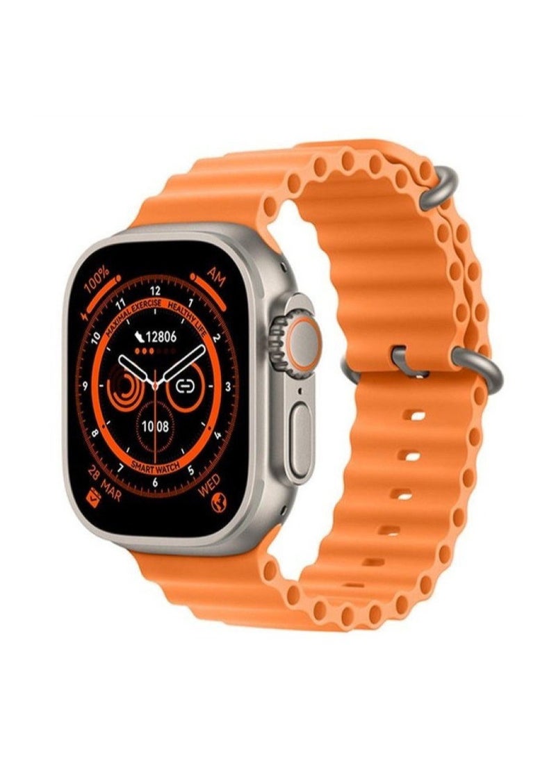 A Smart Watch From The Eighth Series With A Metal Watch With A Distinctive Design, An Earring, A Ring, A Bracelet, And A Necklace Suitable For Gifts. It Monitors Heart Rate And Calories.  - Image 1
