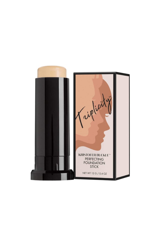 KRISTOFER BUCKLE Triplicity Perfecting Foundation Stick 04 oz Primes Skin Provides Buildable Coverage Has A Soft Focus Effect Fair Warm - Image 3