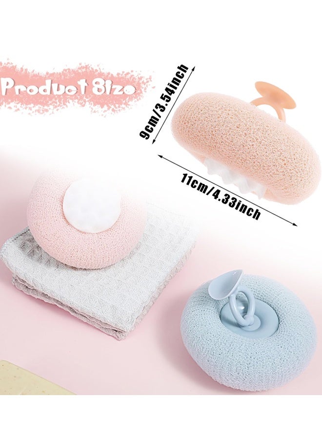 2Pcs Upgrade 2-in-1 Sunflower Bath Ball,Soft Bath Ball with Hanging and Adsorbable Suction Cup，Exfoliating Bath Sponges - Image 2