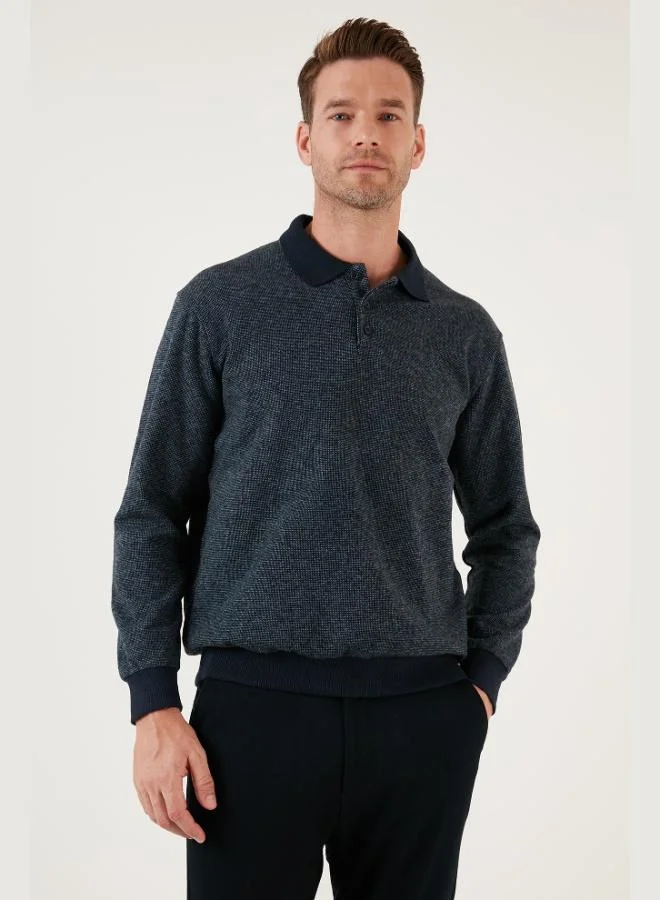 Buratti  Buratti Cotton Regular Fit Buttoned Polo Neck Sweater Men's SWEATER 456211 for Men | Best Price UAE