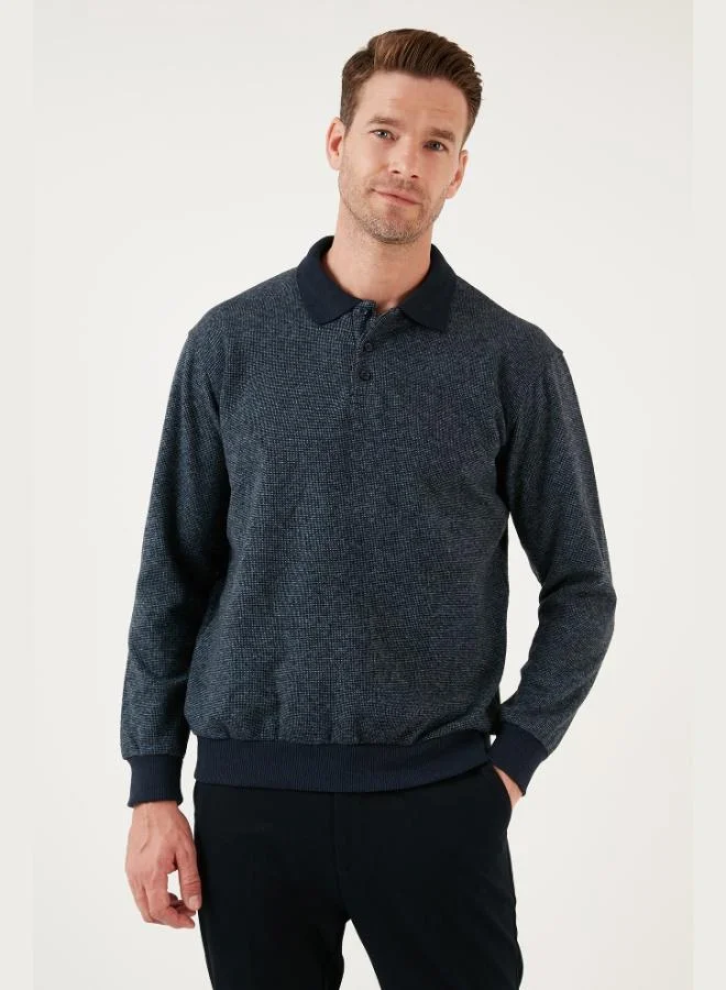 Buratti  Buratti Cotton Regular Fit Buttoned Polo Neck Sweater Men's SWEATER 456211 for Men | Best Price UAE